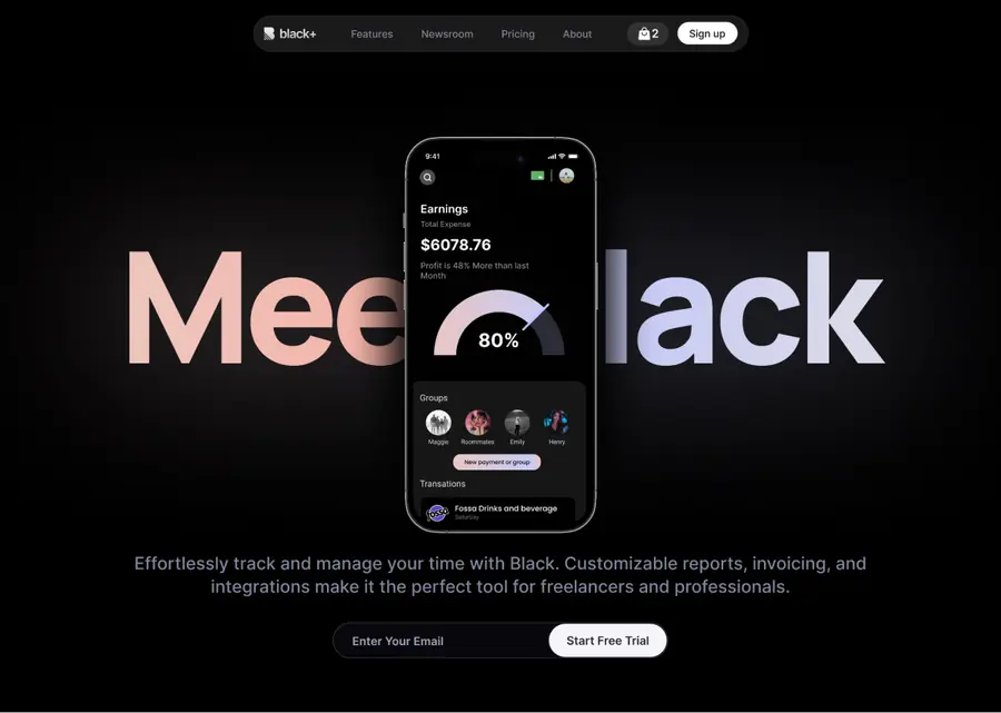 Landing page built with Modulify