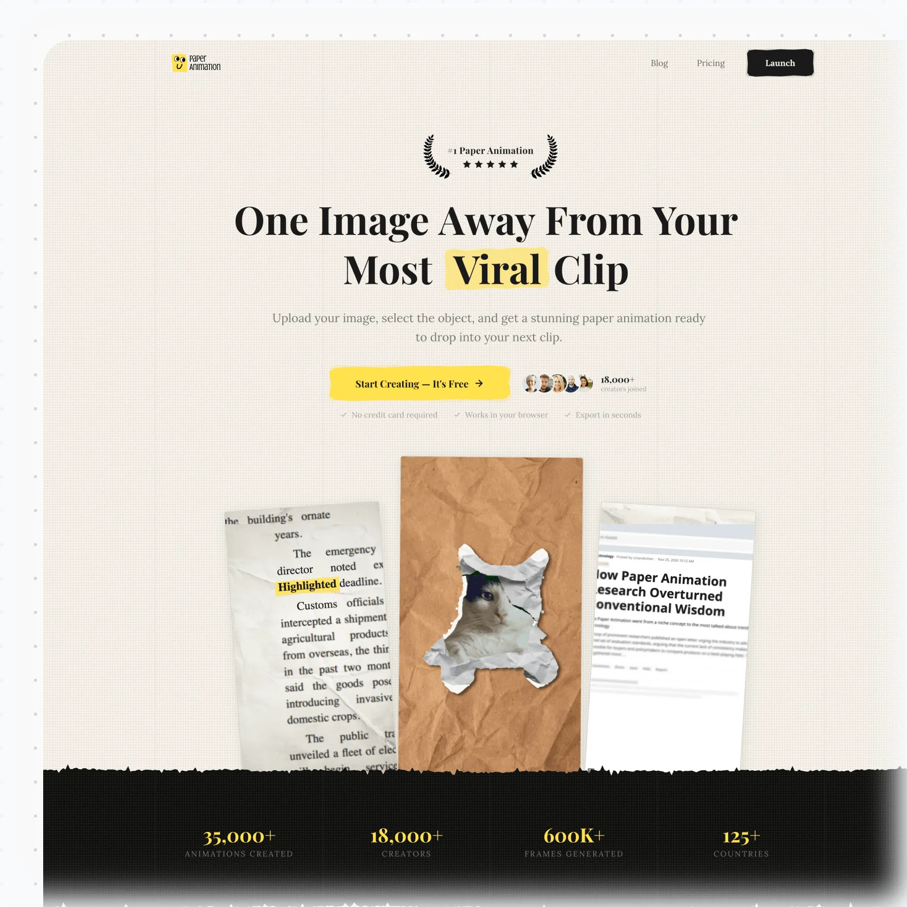 Paperanimation website screenshot