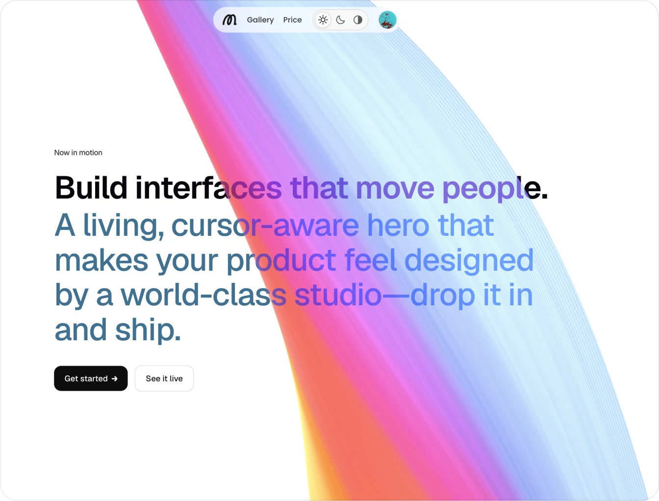 A polished Modulify-built site with a considered, on-brand hero design