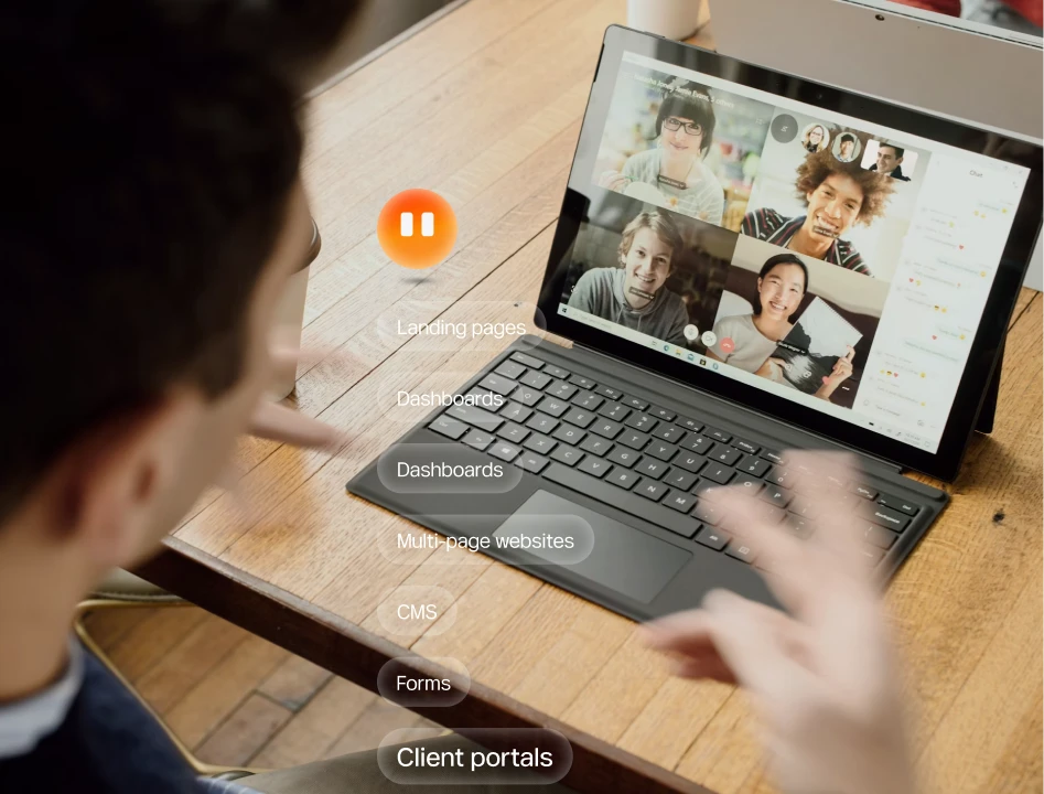 Editing a live demo in Modulify during a video sales call